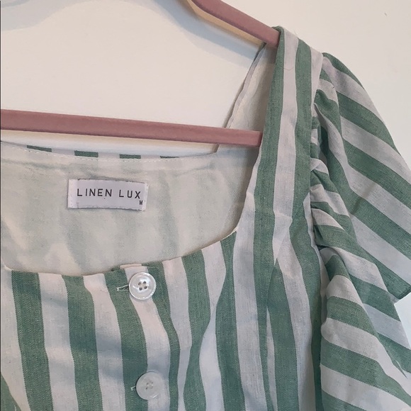 2 for $20. Linen Lix crop top - Picture 2 of 3
